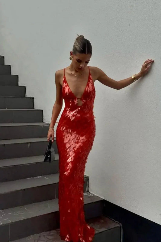 Kailani | Sequin Maxi Long Dress - Lora Toronto
