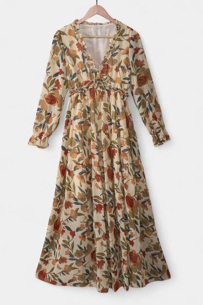 Keti | Long - Sleeve Floral Maxi Dress - Lora Toronto
