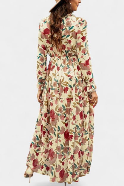 Keti | Long - Sleeve Floral Maxi Dress - Lora Toronto