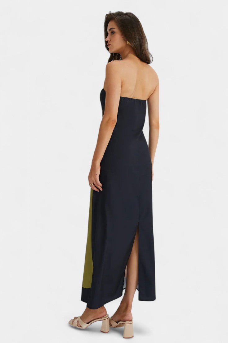 Laura | Strapless Printed Maxi Dress - Lora Toronto