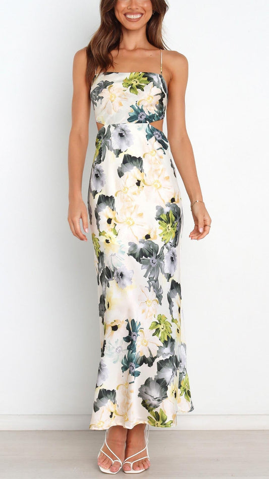 Lena | Floral Elegance Maxi Dress - Lora Toronto