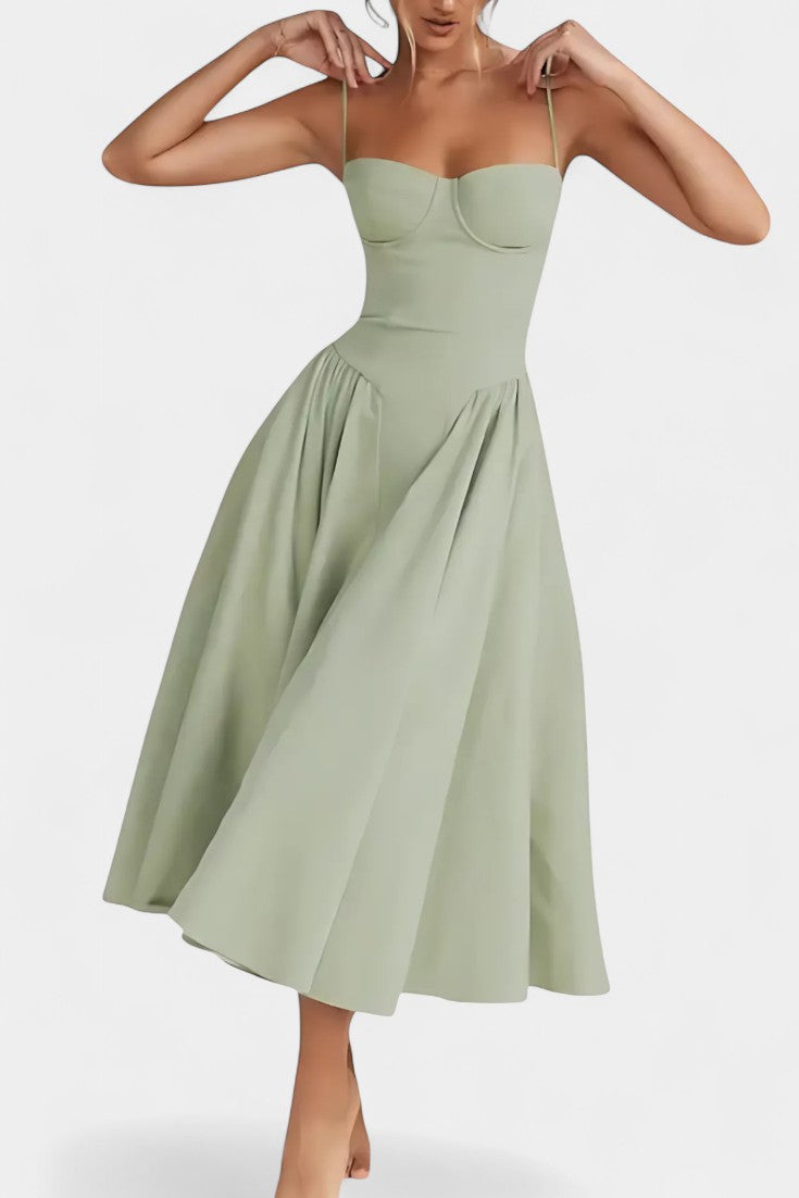 Felicity Sleeveless Corset Midi Dress