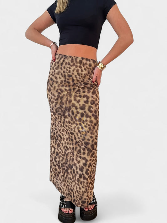 Lila | Leopard Print Maxi Skirt - Lora Toronto