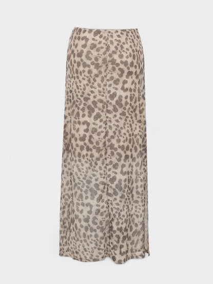 Lila | Leopard Print Maxi Skirt - Lora Toronto
