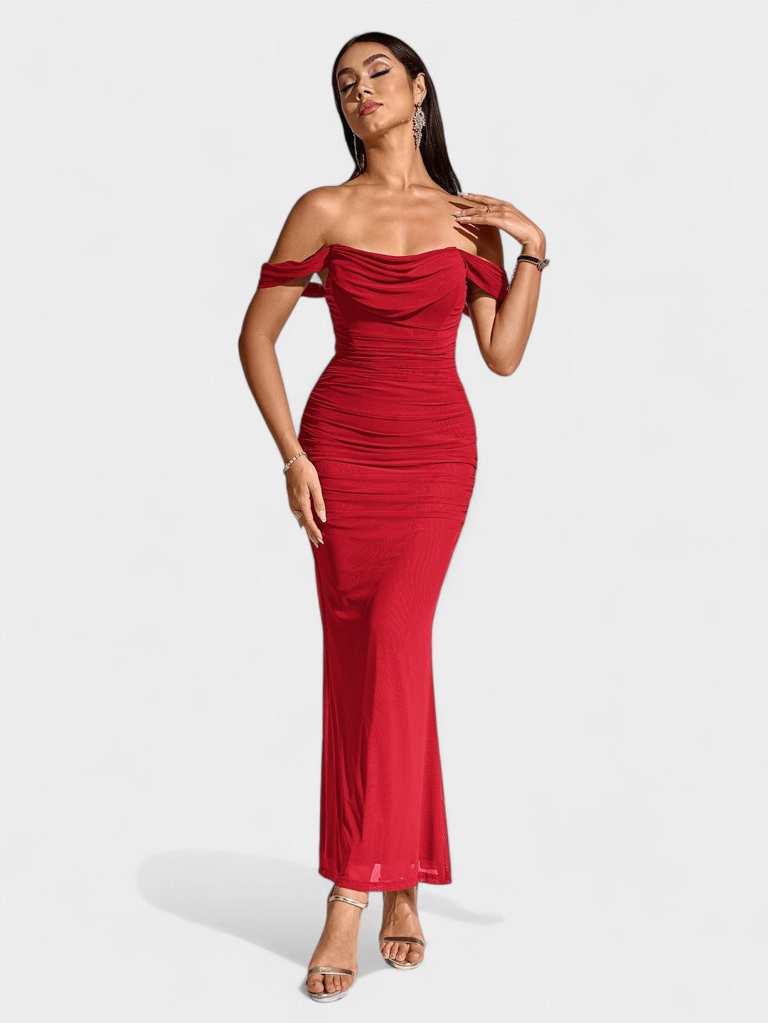Lora | Nuit Draped Evening Gown - Lora Toronto