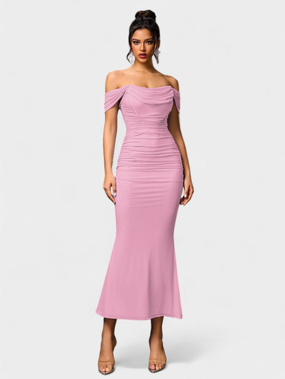 Lora | Nuit Draped Evening Gown - Lora Toronto