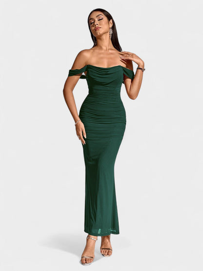Lora | Nuit Draped Evening Gown - Lora Toronto