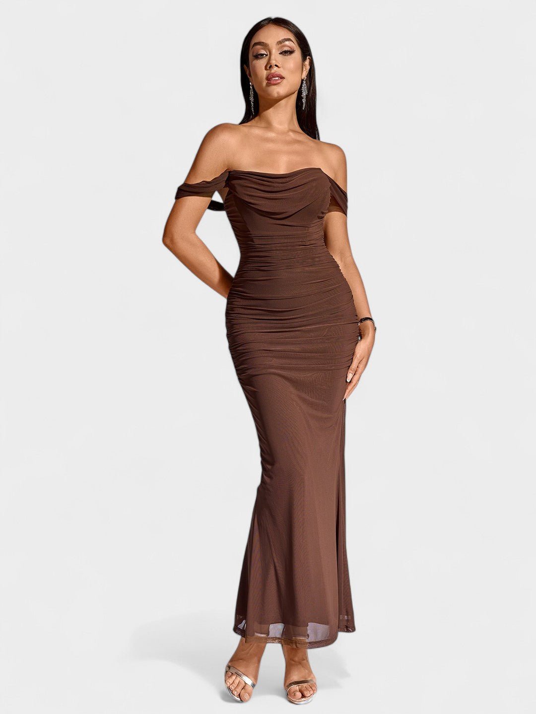 Lora | Nuit Draped Evening Gown - Lora Toronto