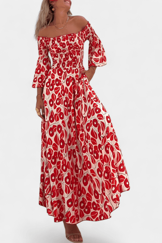 Mar | Off - Shoulder Floral Maxi Dress - Lora Toronto