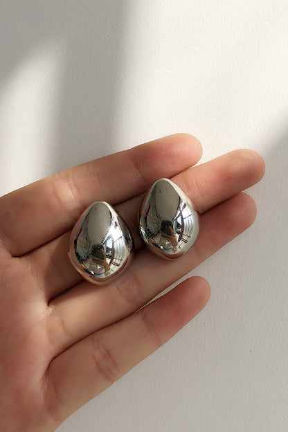 Metal Drop Shaped Earrings - Lora Toronto