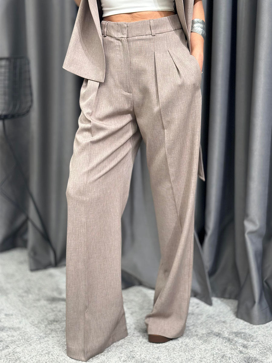 Mira Belted Wide - Leg Pant Set - Lora Toronto