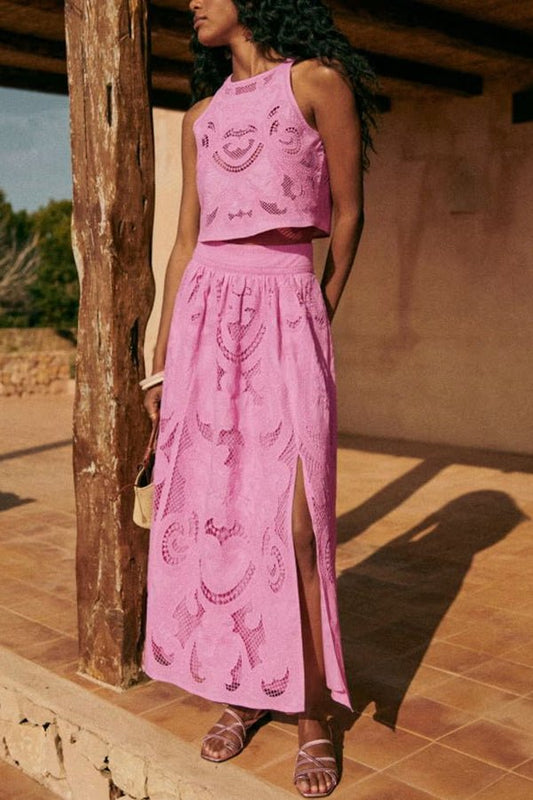 Moise Pink Lace Set - Lora Toronto