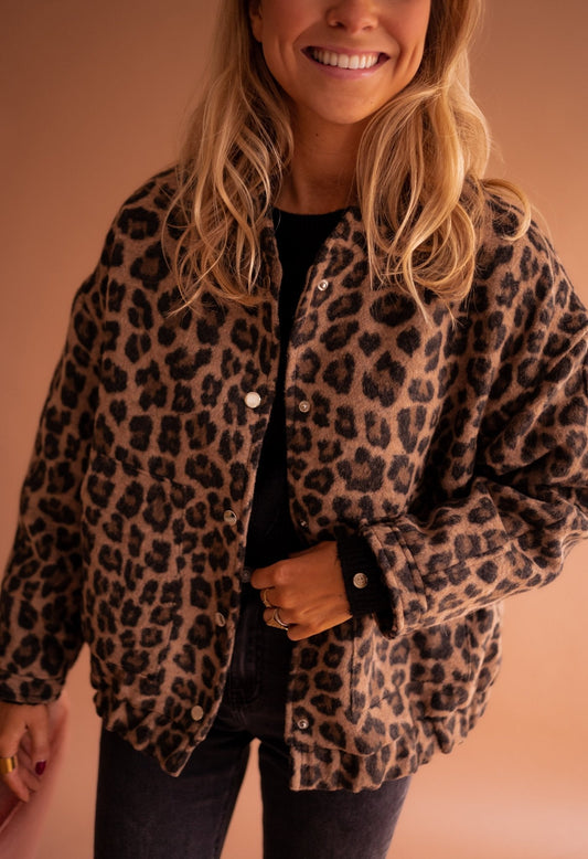 Rita Leopard Print Trendy Jacket - Lora Toronto