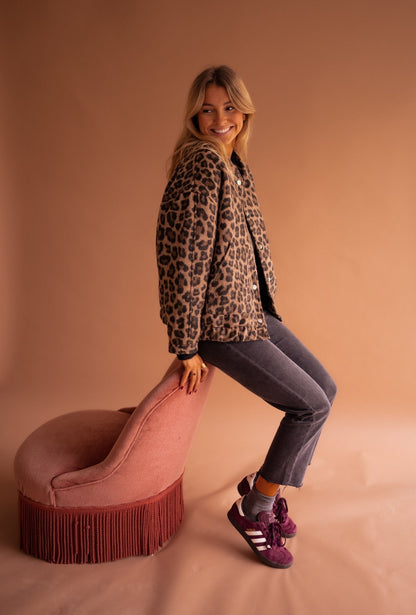 Rita Leopard Print Trendy Jacket - Lora Toronto