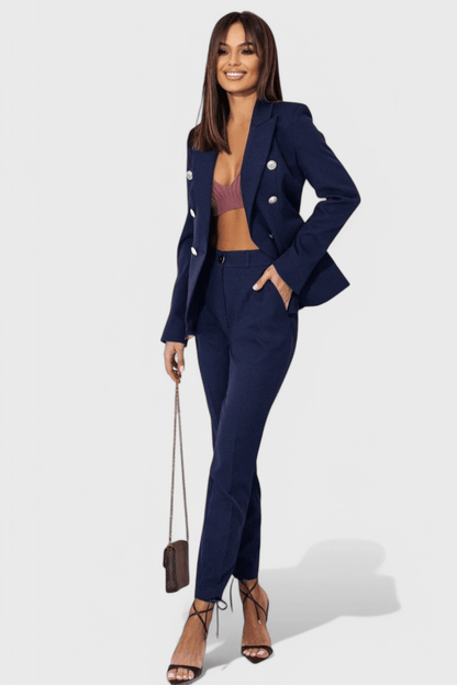 Rosalind Elegant Blazer and Trousers Set - Lora Toronto