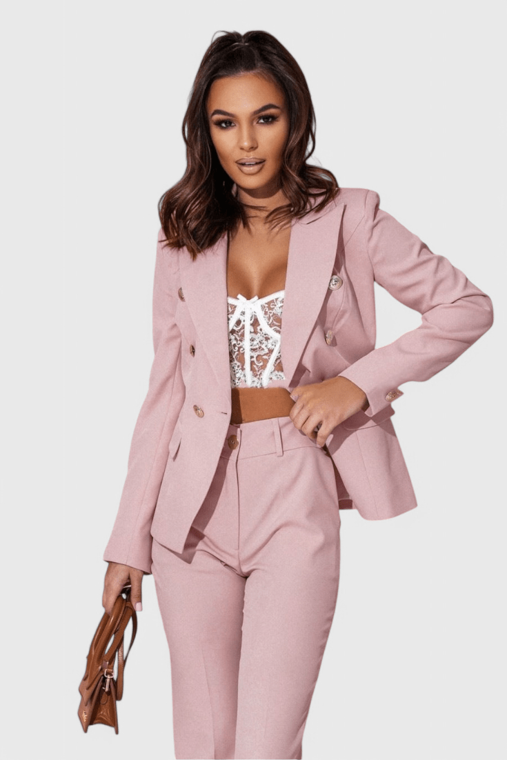 Rosalind Elegant Blazer and Trousers Set - Lora Toronto
