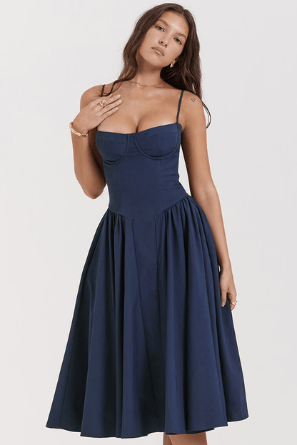 Felicity Sleeveless Corset Midi Dress