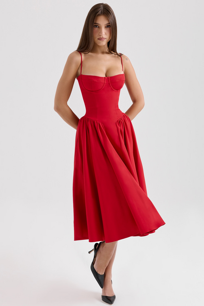Felicity Sleeveless Corset Midi Dress