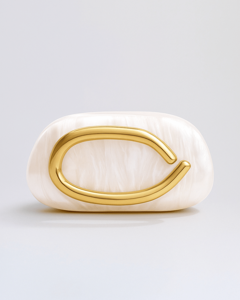 Sculptural Pearl Clutch Bag - Lora Toronto