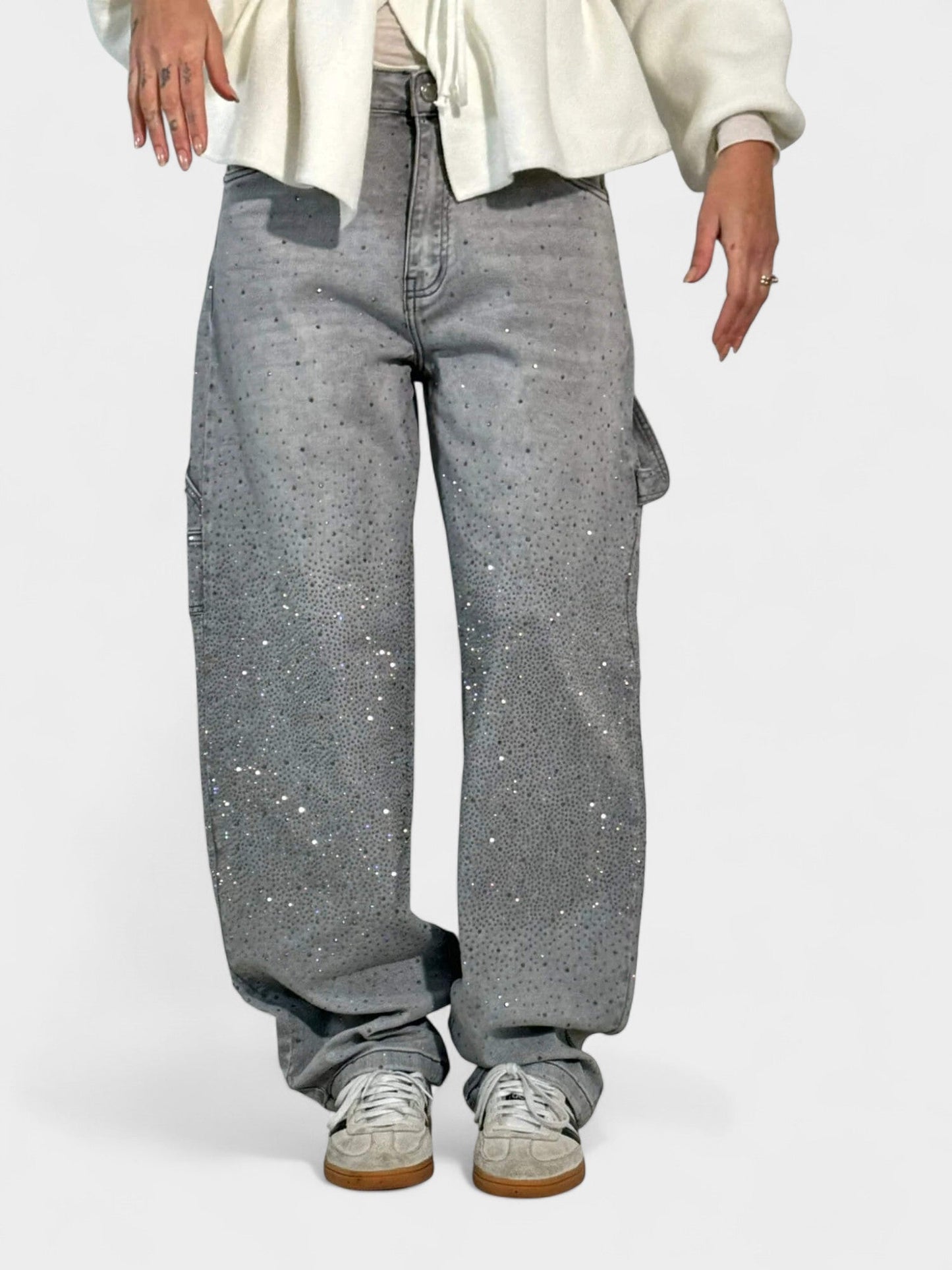 Sia | Diamond - Embellished Balloon Jeans - Lora Toronto