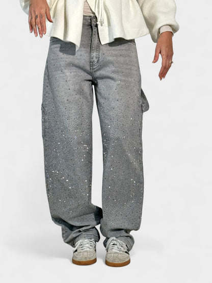 Sia | Diamond - Embellished Balloon Jeans - Lora Toronto