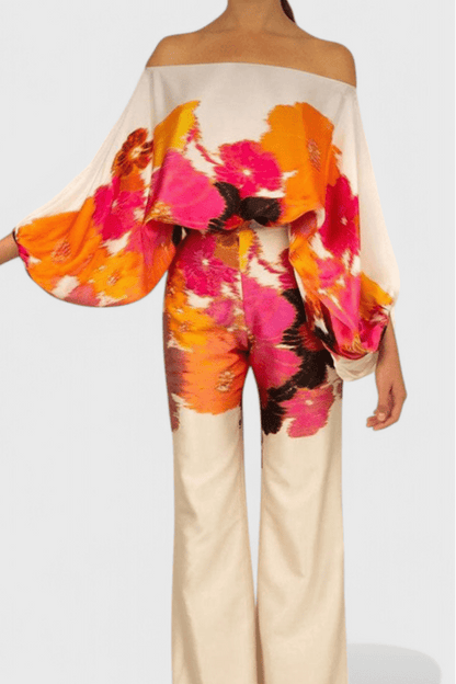 Sybella Off - Shoulder 2 Piece Set with Wide - Leg Pants - Lora Toronto