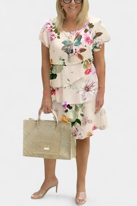 Tamara | Tiered Floral Ruffle Dress - Lora Toronto