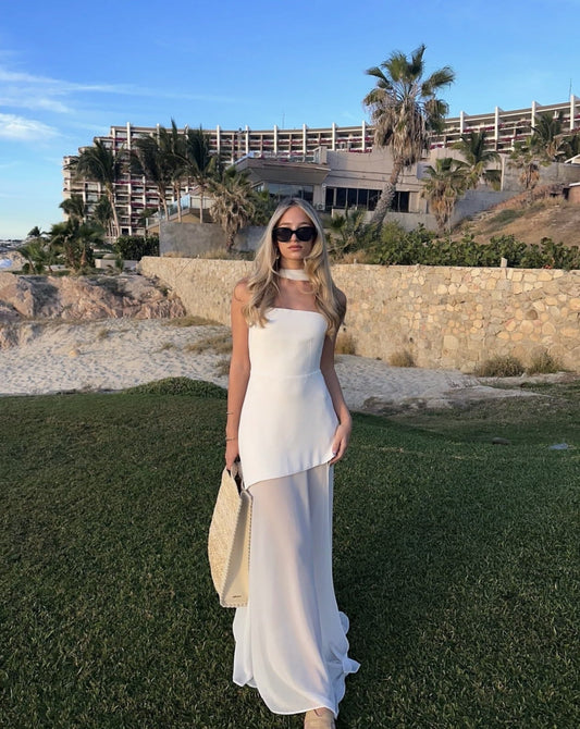 Valerie | Asymmetrical Maxi Dress - Lora Toronto