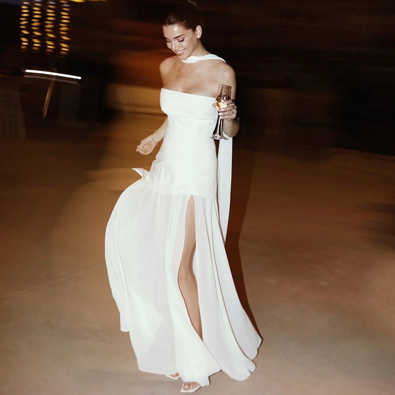 Valerie | Asymmetrical Maxi Dress - Lora Toronto