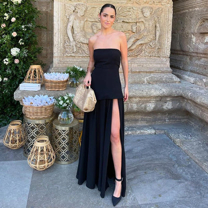Valerie | Asymmetrical Maxi Dress - Lora Toronto