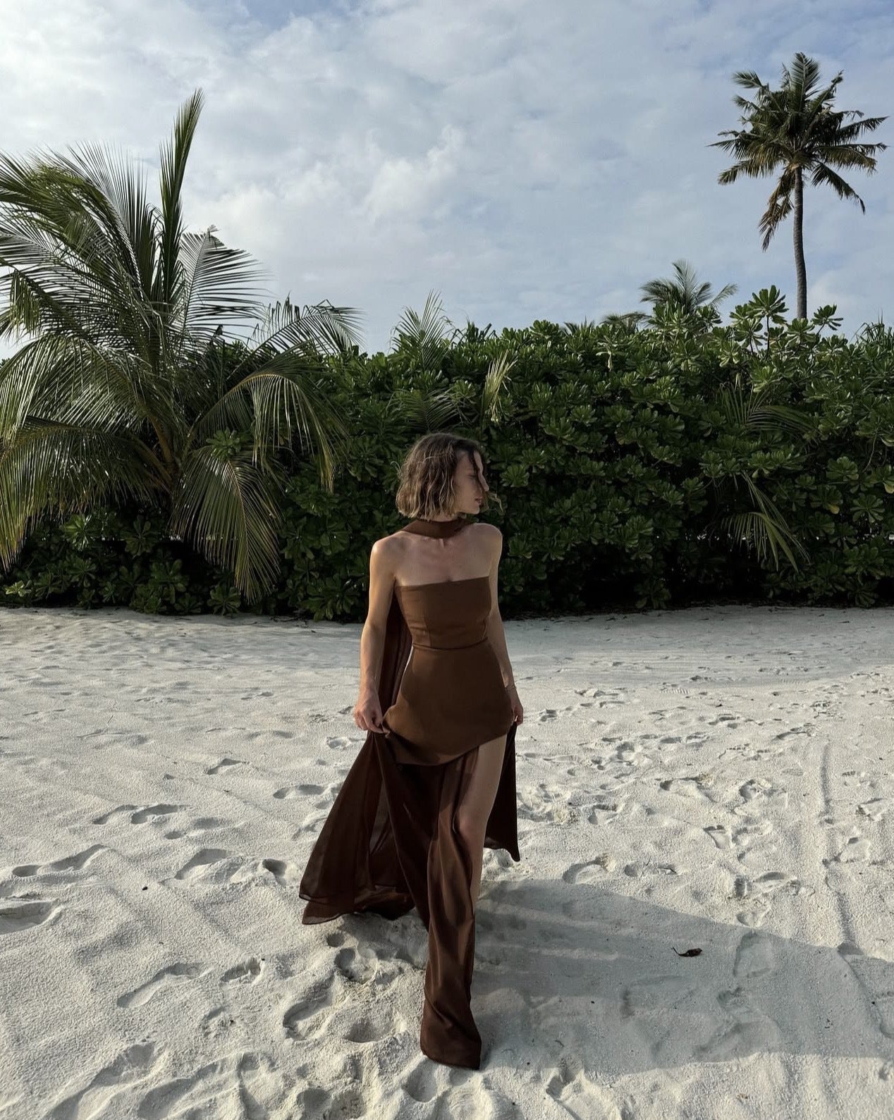 Valerie | Asymmetrical Maxi Dress - Lora Toronto