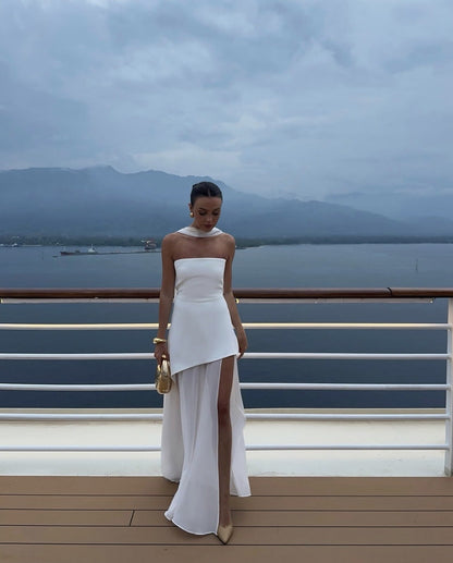 Valerie | Asymmetrical Maxi Dress - Lora Toronto