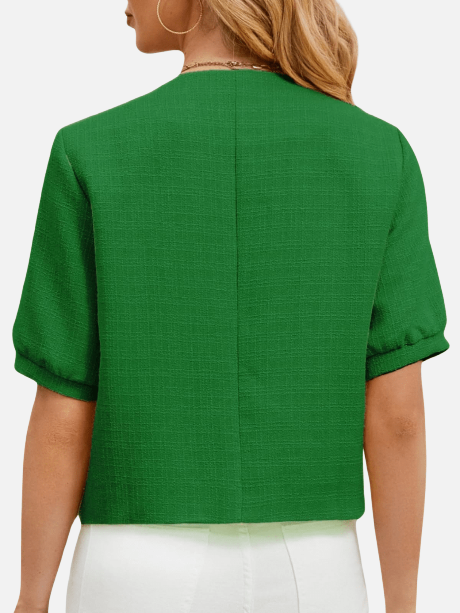 Vivienne | Cropped Tweed Blazer Jacket - Lora Toronto