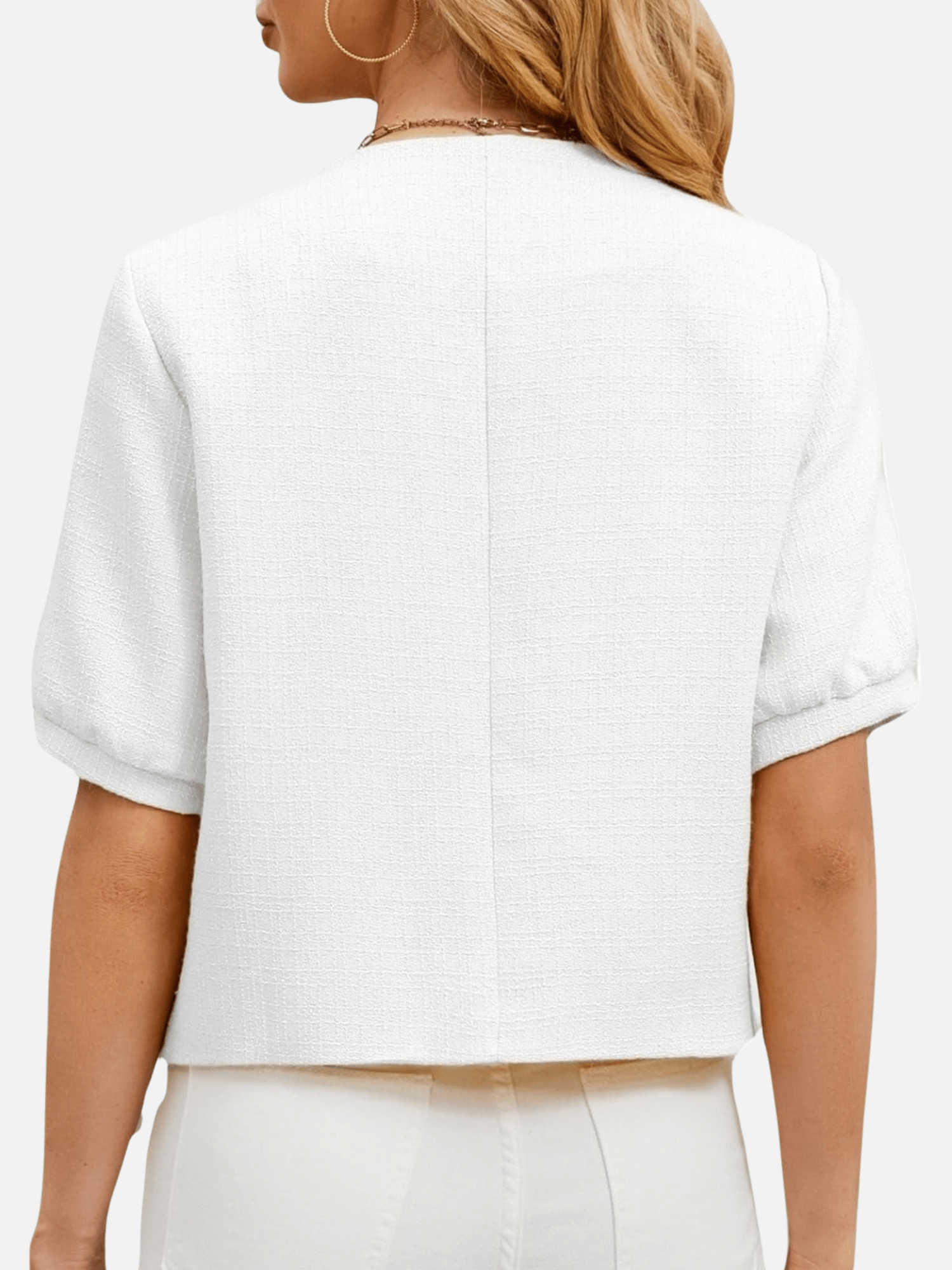 Vivienne | Cropped Tweed Blazer Jacket - Lora Toronto